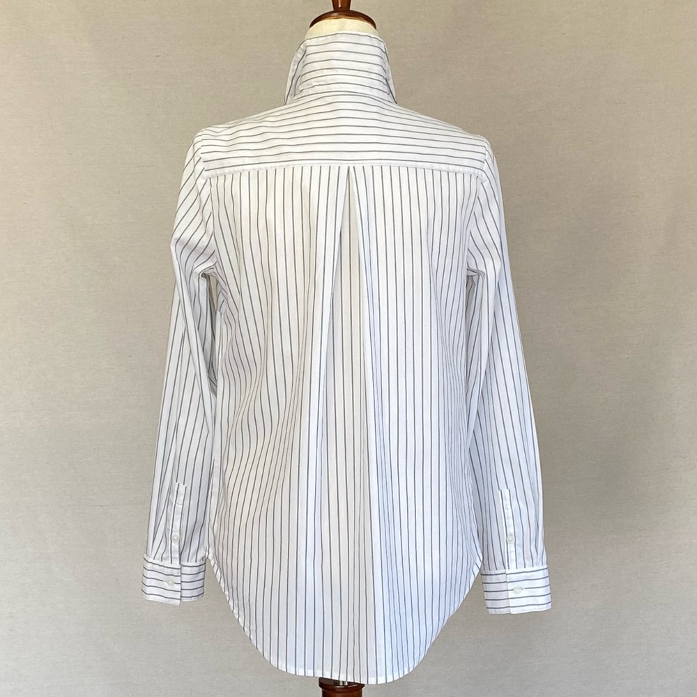 Nine West Striped Structured Button Down Long Sle… - image 3